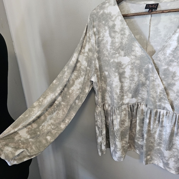 Mod lusive 1x tye dye look skirted blouse top - Picture 6 of 9